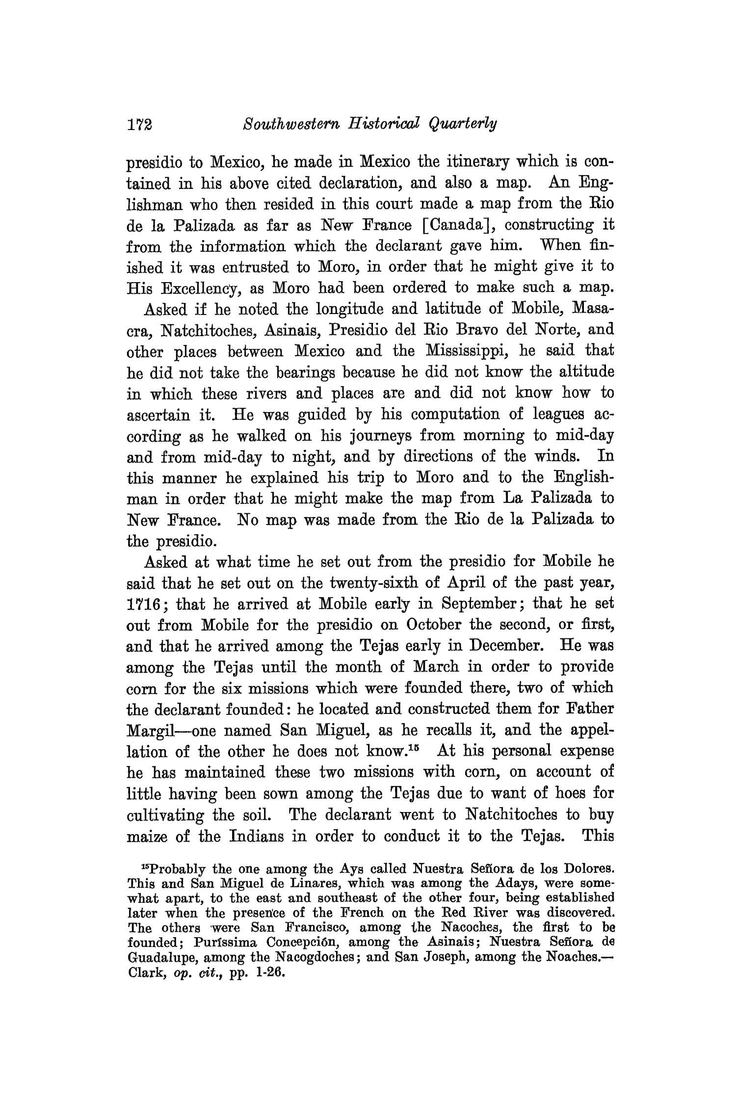 The Southwestern Historical Quarterly, Volume 26, July 1922 - April, 1923
                                                
                                                    172
                                                