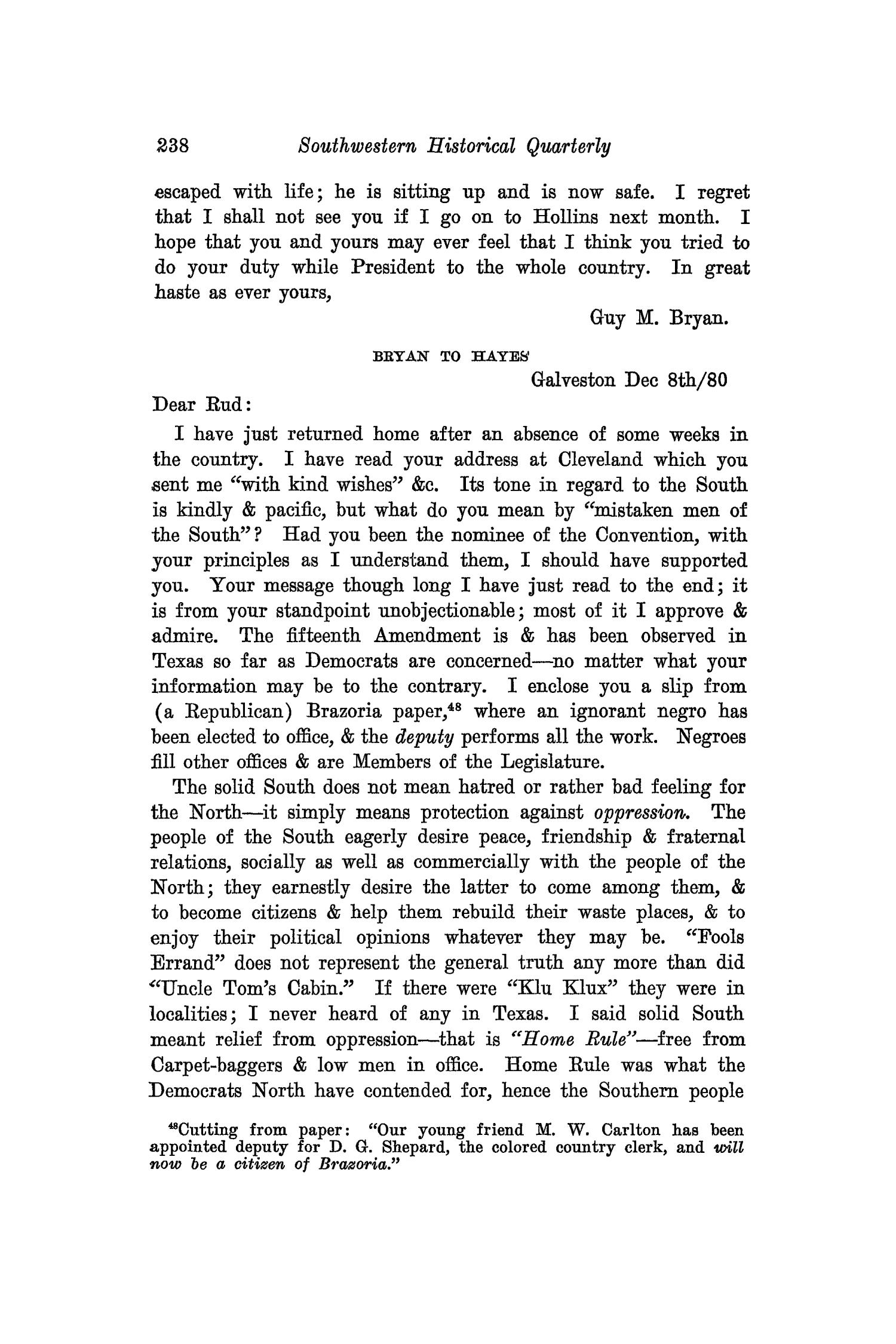 The Southwestern Historical Quarterly, Volume 28, July 1924 - April, 1925
                                                
                                                    238
                                                