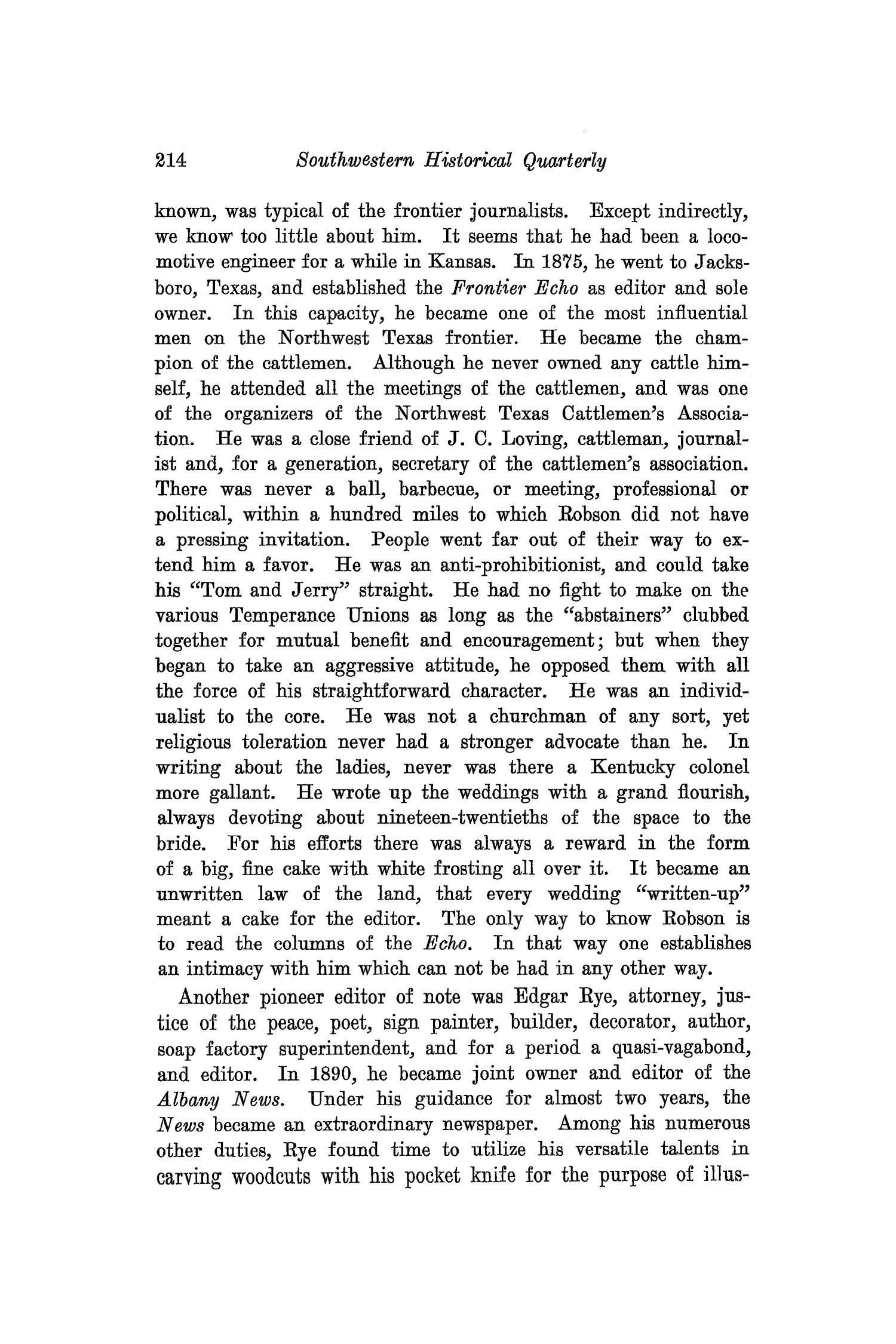 The Southwestern Historical Quarterly, Volume 32, July 1928 - April, 1929
                                                
                                                    214
                                                