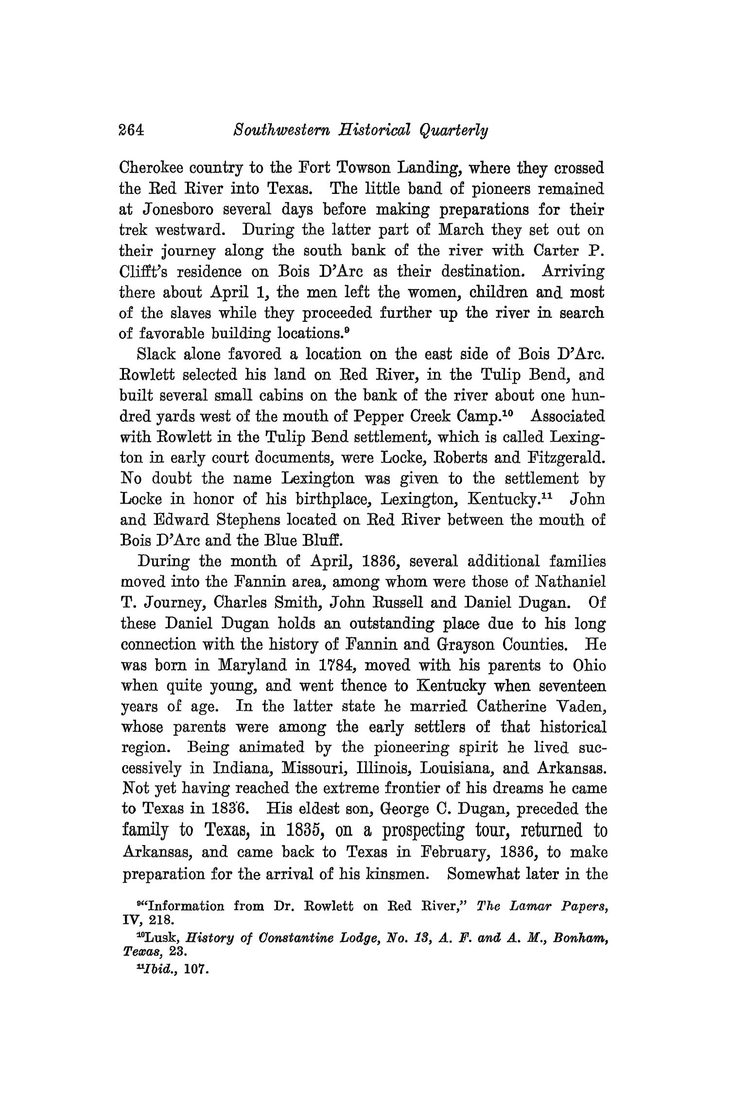 The Southwestern Historical Quarterly, Volume 33, July 1929 - April, 1930
                                                
                                                    264
                                                
