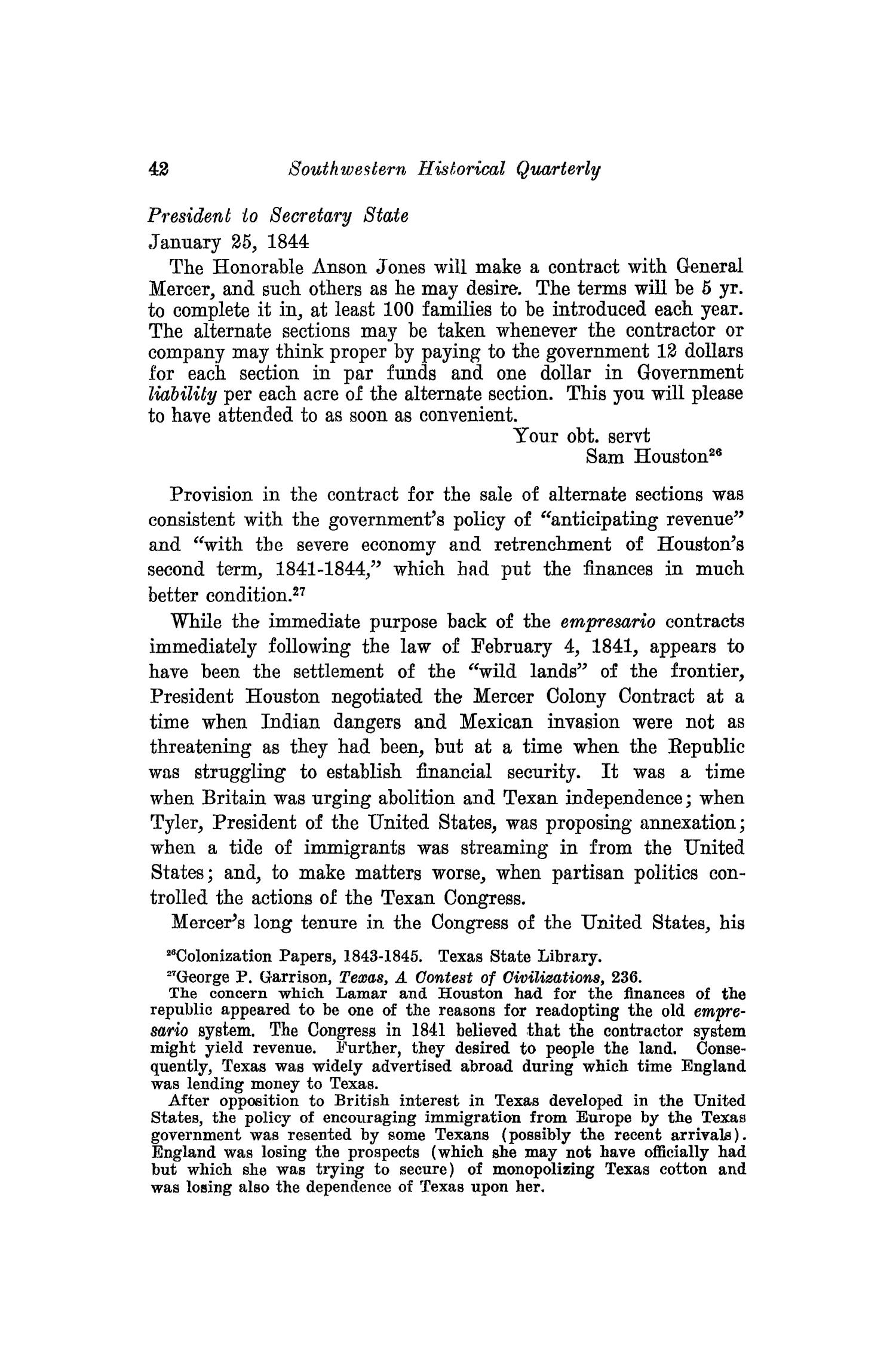 The Southwestern Historical Quarterly, Volume 40, July 1936 - April, 1937
                                                
                                                    42
                                                