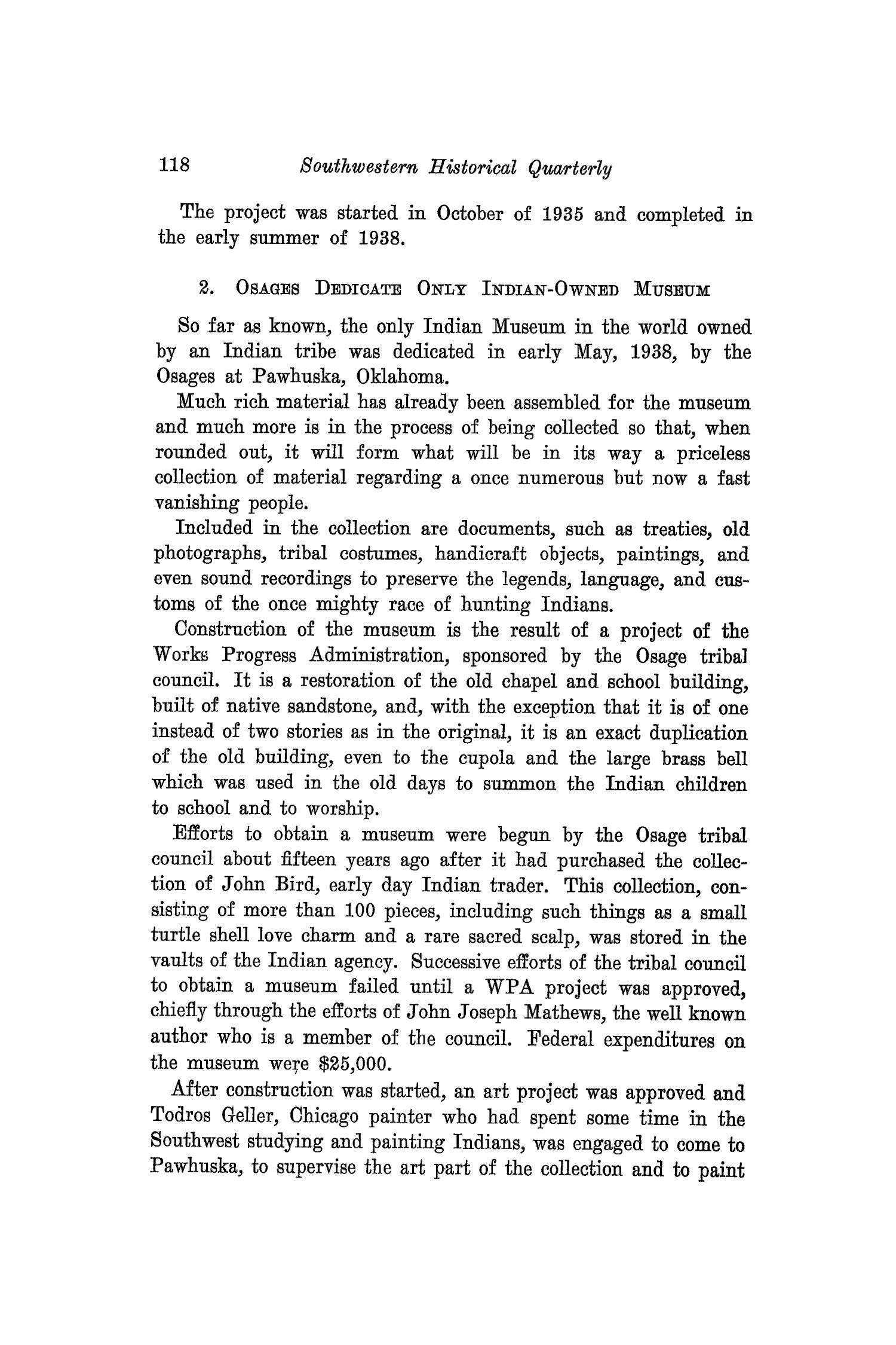 The Southwestern Historical Quarterly, Volume 42, July 1938 - April, 1939
                                                
                                                    118
                                                