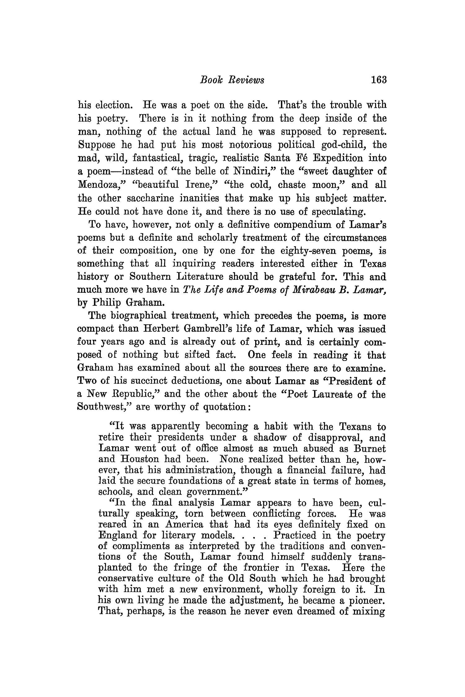The Southwestern Historical Quarterly, Volume 42, July 1938 - April, 1939
                                                
                                                    163
                                                