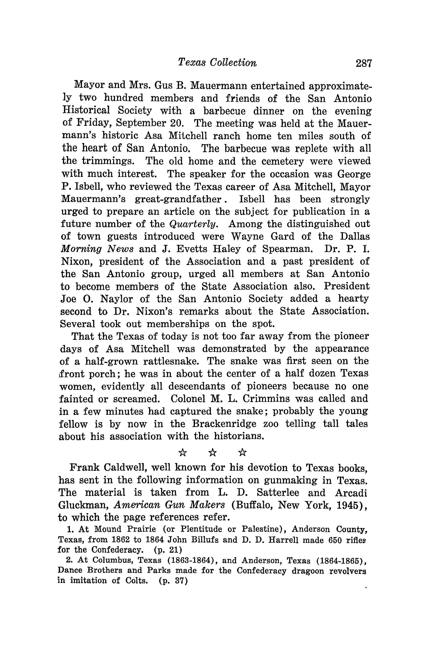 The Southwestern Historical Quarterly, Volume 50, July 1946 - April, 1947
                                                
                                                    287
                                                