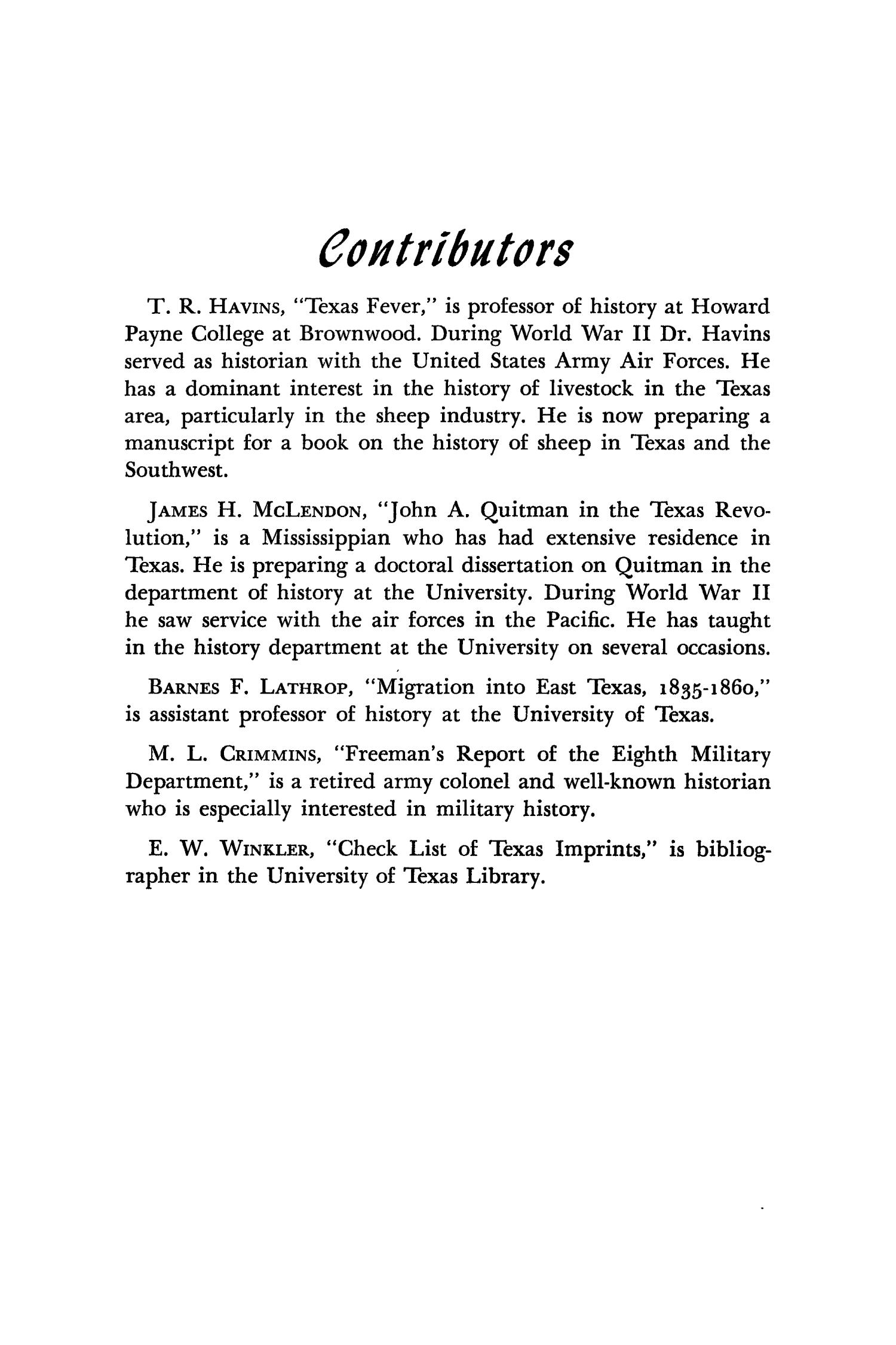 The Southwestern Historical Quarterly, Volume 52, July 1948 - April, 1949
                                                
                                                    258
                                                