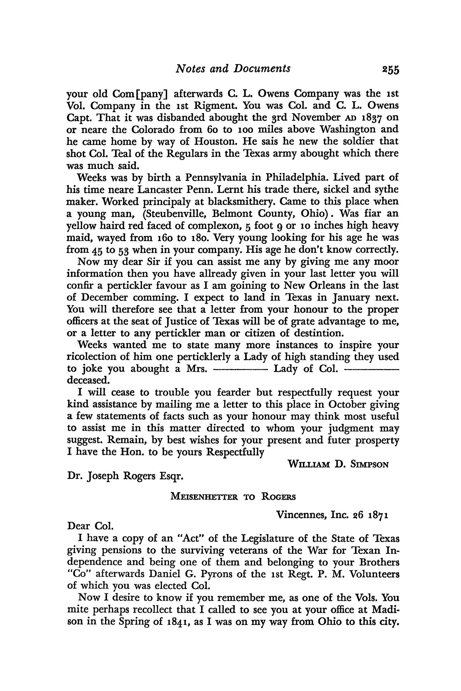 The Southwestern Historical Quarterly, Volume 55, July 1951 - April, 1952
                                                
                                                    255
                                                