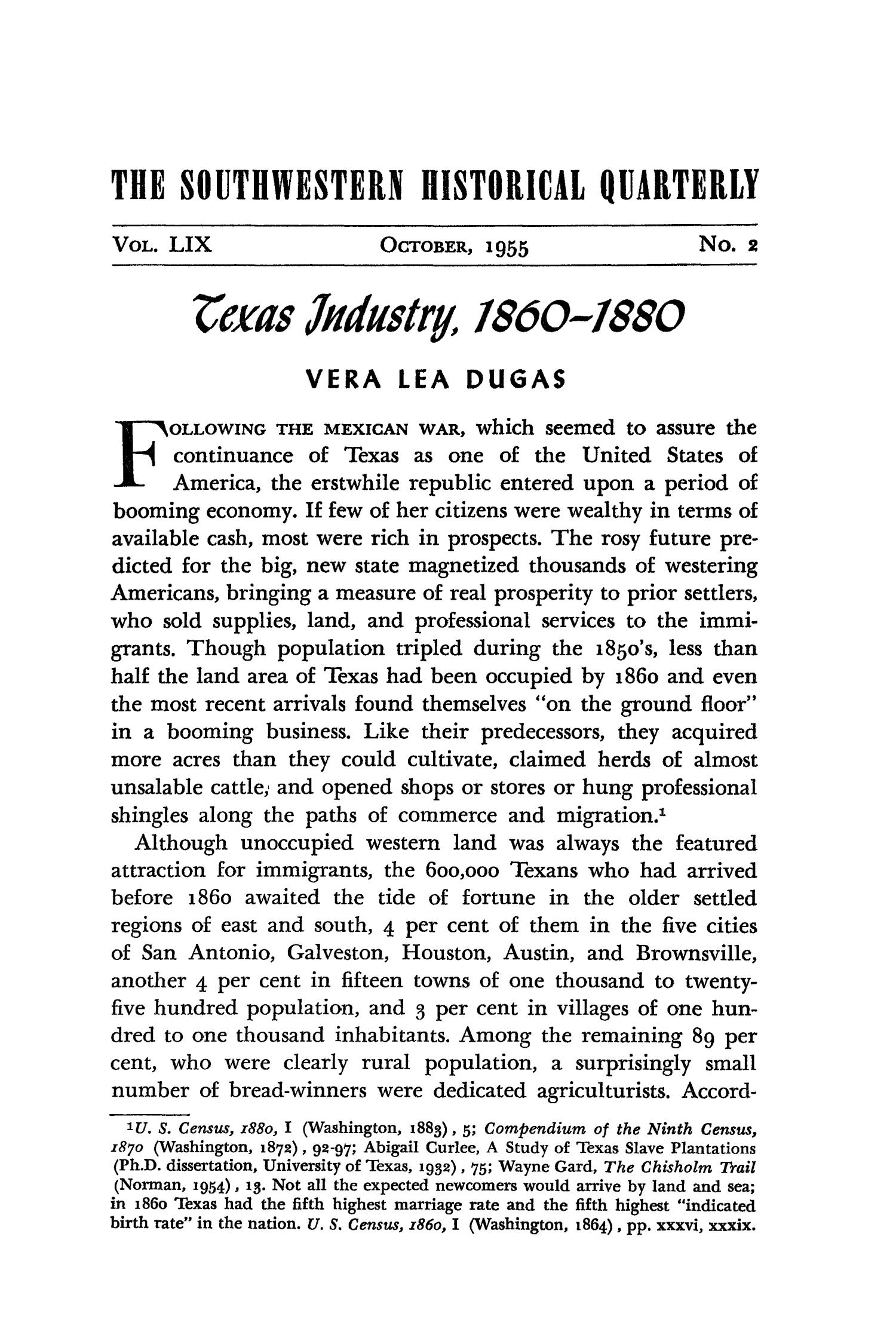 The Southwestern Historical Quarterly, Volume 59, July 1955 - April, 1956
                                                
                                                    151
                                                