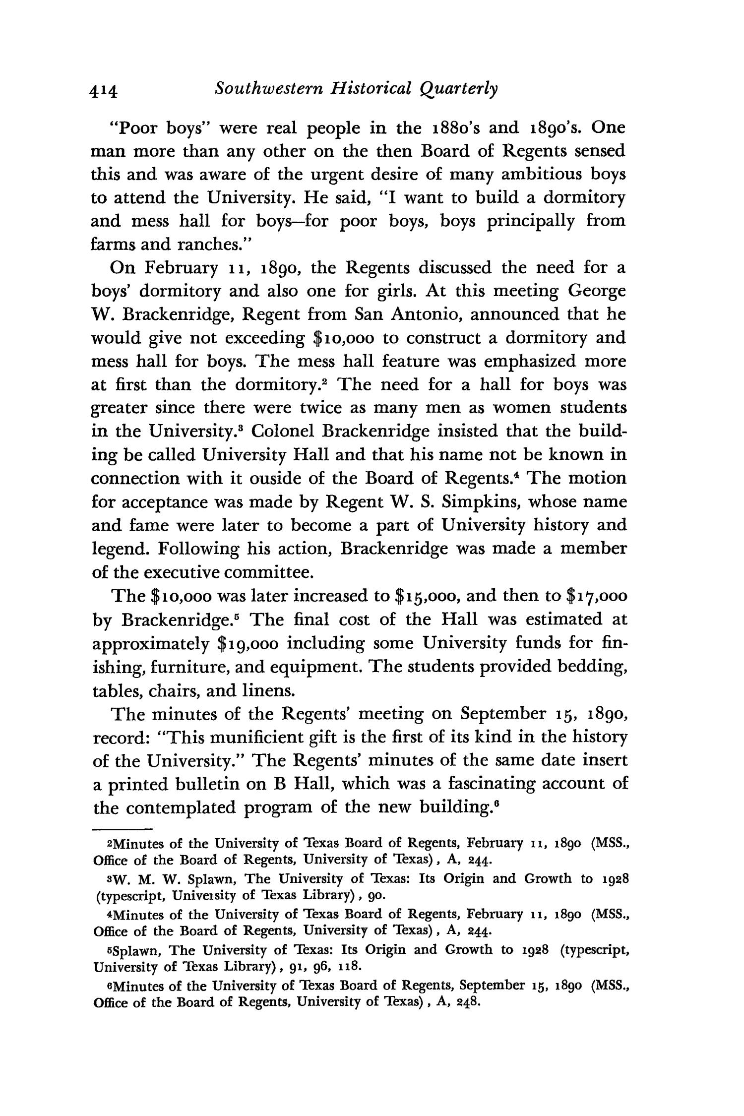 The Southwestern Historical Quarterly, Volume 62, July 1958 - April, 1959
                                                
                                                    414
                                                