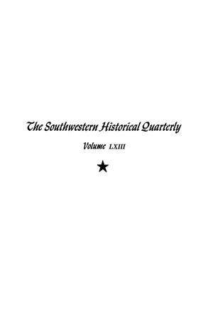 Primary view of object titled 'The Southwestern Historical Quarterly, Volume 63, July 1959 - April, 1960'.