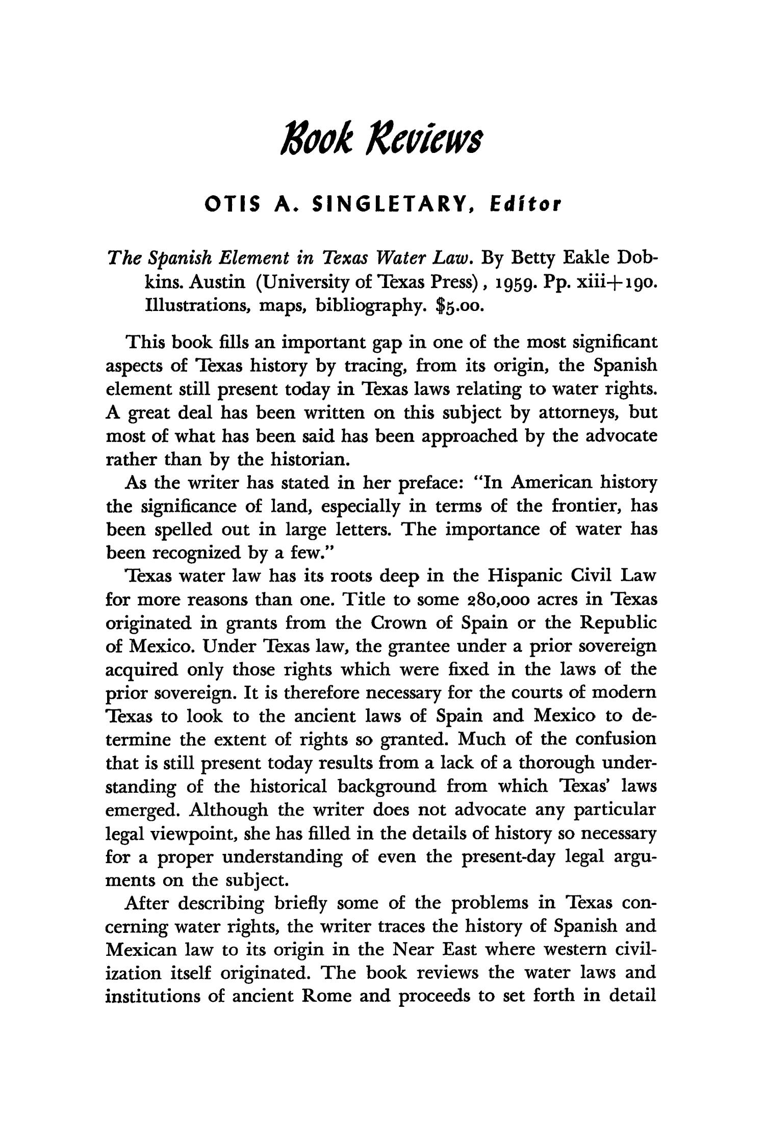 The Southwestern Historical Quarterly, Volume 63, July 1959 - April, 1960
                                                
                                                    627
                                                