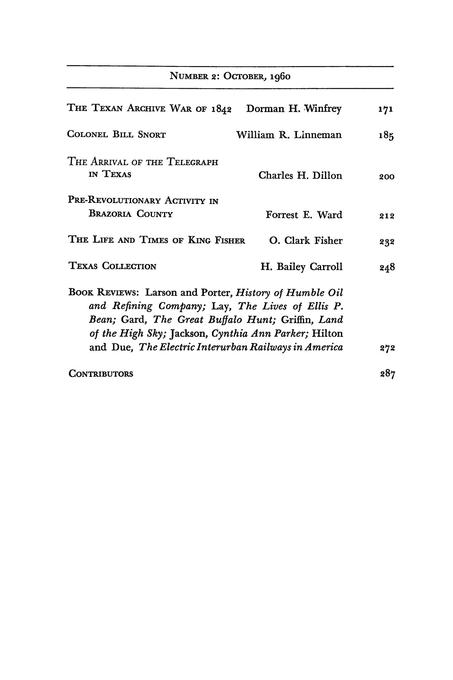 The Southwestern Historical Quarterly, Volume 64, July 1960 - April, 1961
                                                
                                                    None
                                                