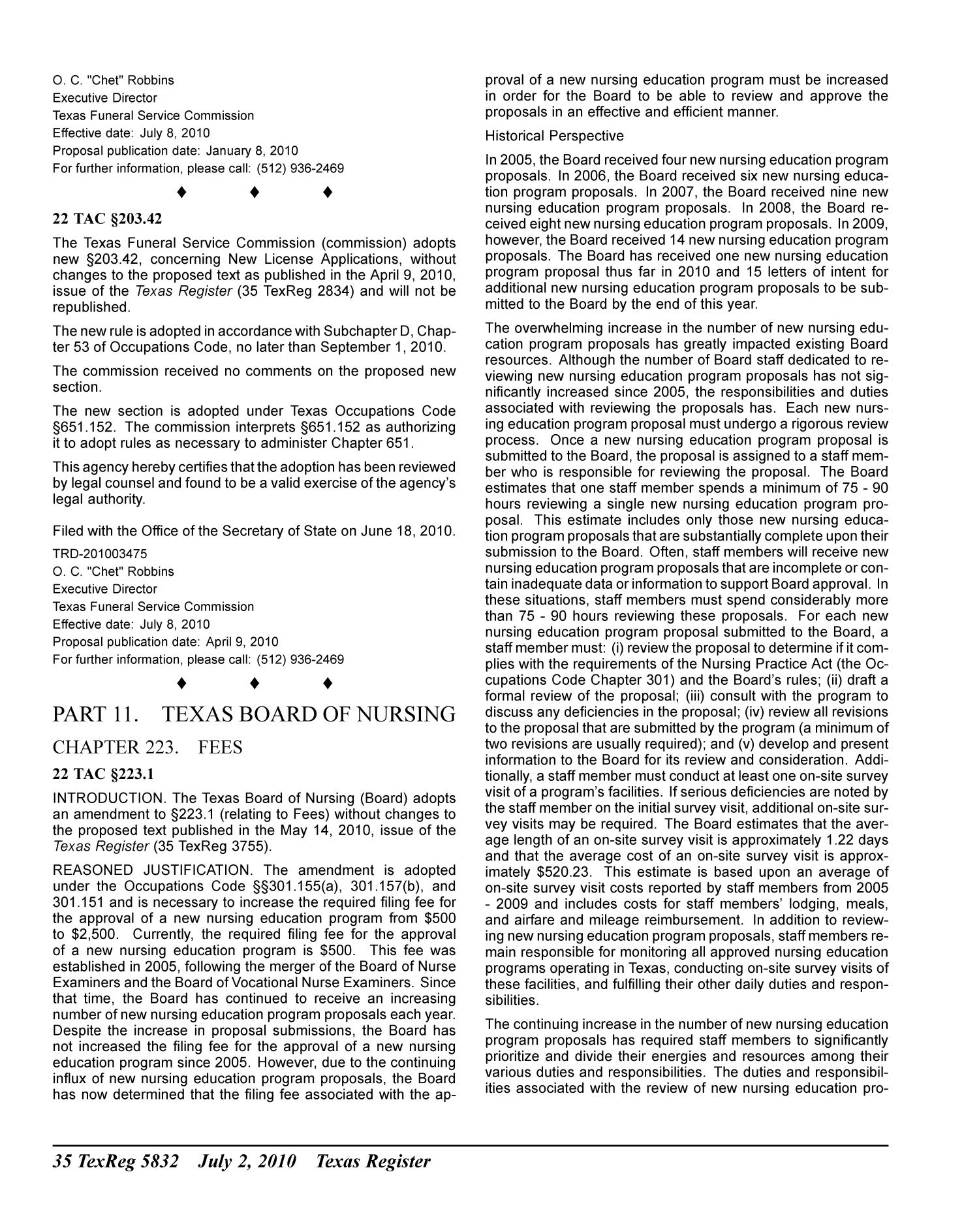 Texas Register, Volume 35, Number 27, Pages 5625-5980, July 2, 2010
                                                
                                                    5832
                                                