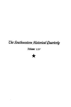 Primary view of object titled 'The Southwestern Historical Quarterly, Volume 65, July 1961 - April, 1962'.