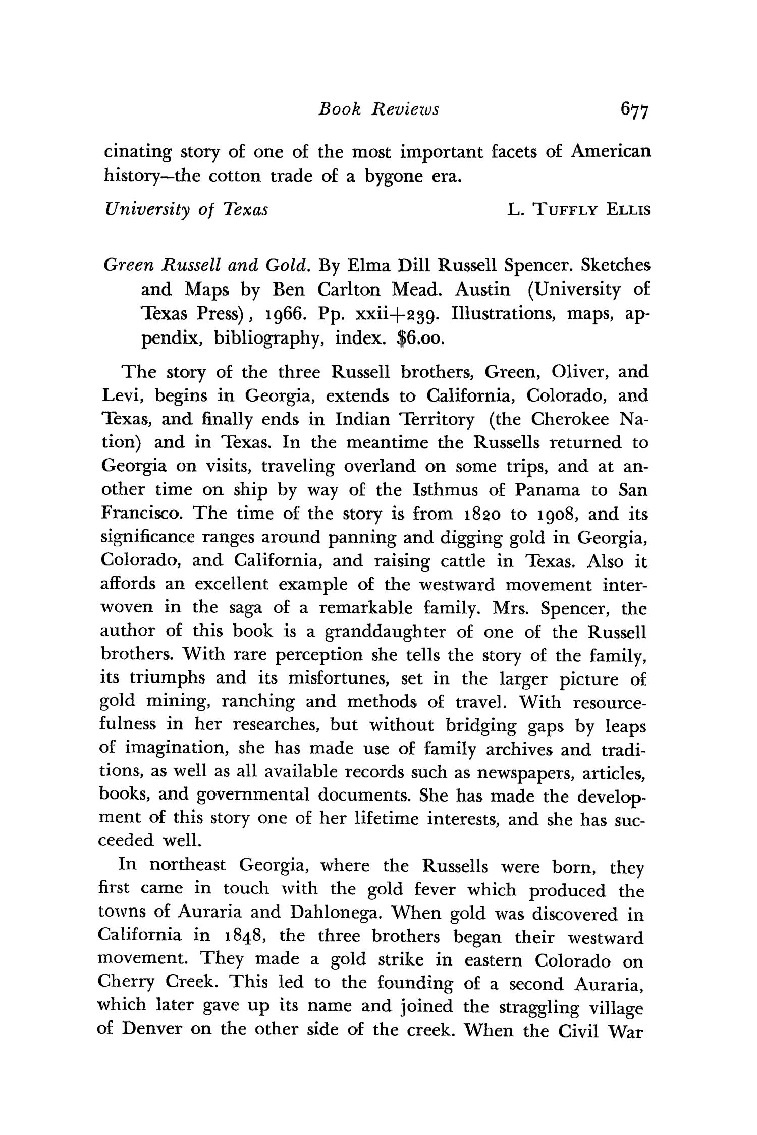 The Southwestern Historical Quarterly, Volume 70, July 1966 - April, 1967
                                                
                                                    677
                                                