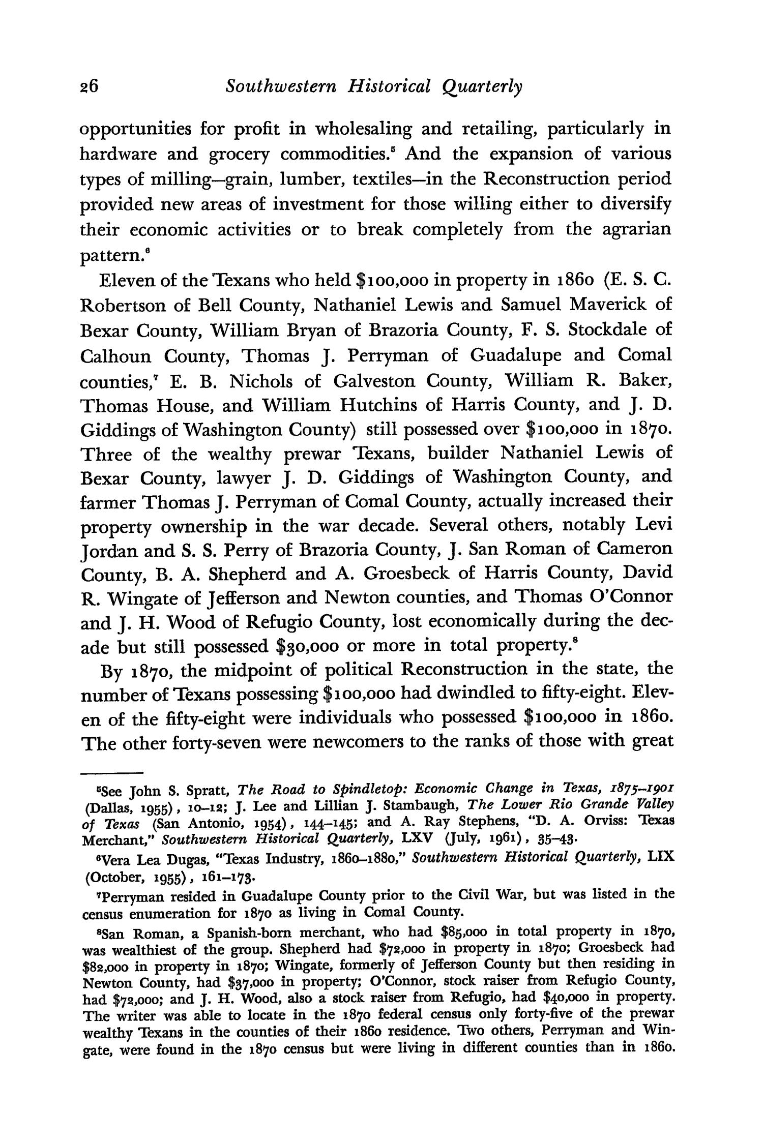 The Southwestern Historical Quarterly, Volume 74, July 1970 - April, 1971
                                                
                                                    26
                                                