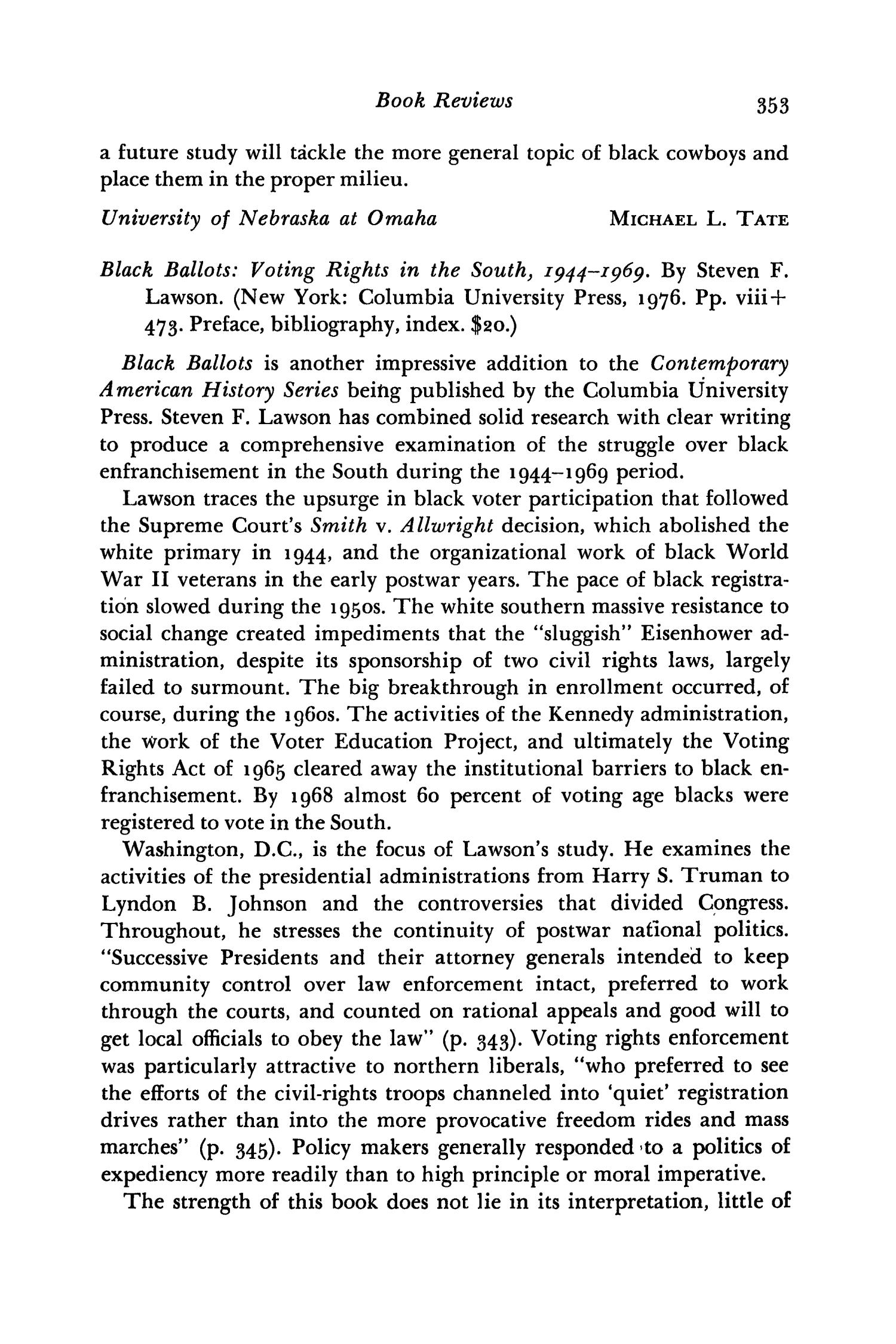 The Southwestern Historical Quarterly, Volume 81, July 1977 - April, 1978
                                                
                                                    353
                                                