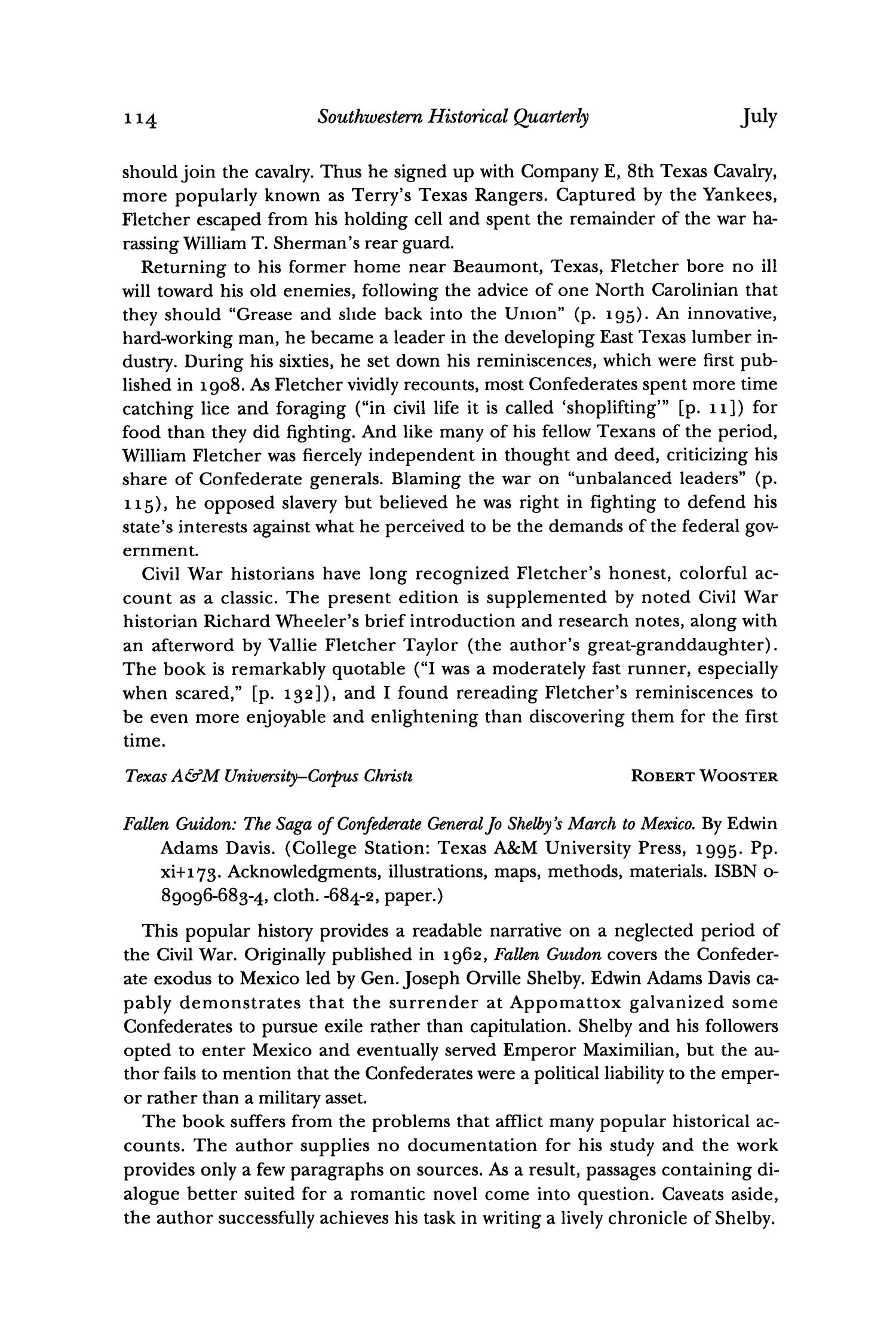The Southwestern Historical Quarterly, Volume 100, July 1996 - April, 1997
                                                
                                                    114
                                                