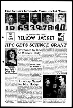 Primary view of object titled 'The Howard Payne College Yellow Jacket (Brownwood, Tex.), Vol. XXXXV, No. 10, Ed. 1, Friday, November 22, 1957'.