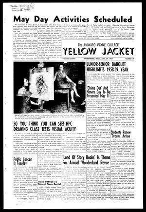 Primary view of object titled 'The Howard Payne College Yellow Jacket (Brownwood, Tex.), Vol. XXXXVI, No. 27, Ed. 1, Friday, April 24, 1959'.
