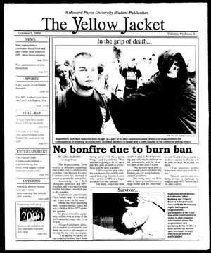 Primary view of object titled 'The Yellow Jacket (Brownwood, Tex.), Vol. 91, No. 5, Ed. 1, Thursday, October 5, 2000'.