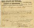 Thumbnail image of item number 3 in: 'Documents related to the case of The State of Texas vs. W. G. Johnson, cause no. 717, 1870'.