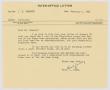 Letter: [Letter from T. L. James to I. H. Kempner, February 1, 1951]