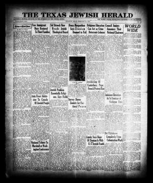 Primary view of object titled 'The Texas Jewish Herald (Houston, Tex.), Vol. 22, No. 45, Ed. 1 Thursday, February 20, 1930'.