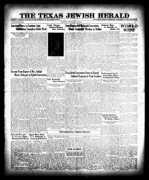 Primary view of object titled 'The Texas Jewish Herald (Houston, Tex.), Vol. 22, No. 7, Ed. 1 Thursday, May 23, 1929'.