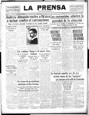 Primary view of object titled 'La Prensa (San Antonio, Tex.), Vol. 5, No. 1078, Ed. 1 Thursday, November 8, 1917'.
