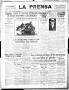 Newspaper: La Prensa (San Antonio, Tex.), Vol. 5, No. 1068, Ed. 1 Friday, Octobe…
