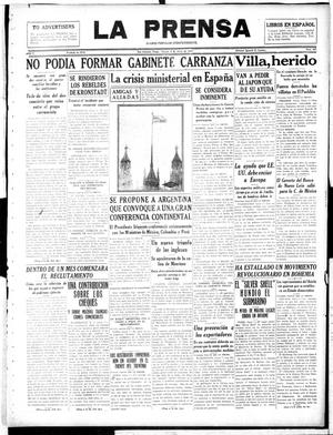 Primary view of object titled 'La Prensa (San Antonio, Tex.), Vol. 5, No. 947, Ed. 1 Friday, June 8, 1917'.