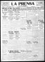 Thumbnail image of item number 1 in: 'La Prensa (San Antonio, Tex.), Vol. 7, No. 2,009, Ed. 1 Thursday, October 7, 1920'.
