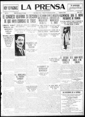 Primary view of object titled 'La Prensa (San Antonio, Tex.), Vol. 6, No. 1781, Ed. 1 Saturday, December 27, 1919'.