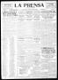 Thumbnail image of item number 1 in: 'La Prensa (San Antonio, Tex.), Vol. 6, No. 1817, Ed. 1 Sunday, February 1, 1920'.