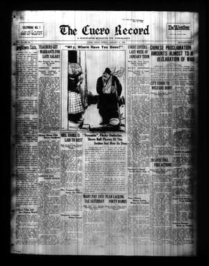 Primary view of object titled 'The Cuero Record (Cuero, Tex.), Vol. 38, No. 25, Ed. 1 Sunday, January 31, 1932'.