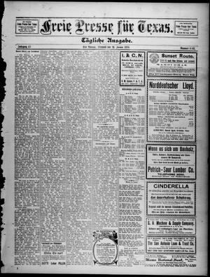 Primary view of object titled 'Freie Presse für Texas. (San Antonio, Tex.), Vol. 45, No. 8443, Ed. 1 Wednesday, January 19, 1910'.