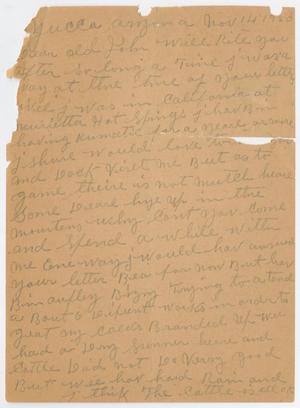 Primary view of object titled '[Letter to William John Bryan, November 14, 1920]'.