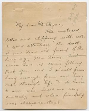 Primary view of object titled '[Letter to W. J. Bryan, 1892]'.