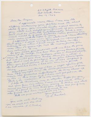 Primary view of object titled '[Letter to Honorable W. J. Bryan, December 17, 1942]'.