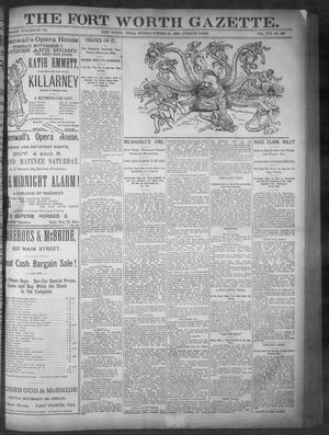 Primary view of object titled 'Fort Worth Gazette. (Fort Worth, Tex.), Vol. 16, No. 353, Ed. 1, Sunday, October 30, 1892'.