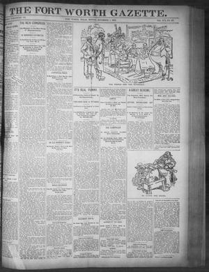 Primary view of object titled 'Fort Worth Gazette. (Fort Worth, Tex.), Vol. 16, No. 361, Ed. 1, Monday, November 7, 1892'.