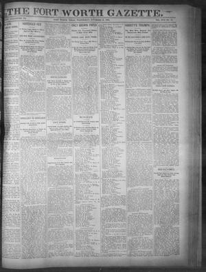 Primary view of object titled 'Fort Worth Gazette. (Fort Worth, Tex.), Vol. 17, No. 19, Ed. 1, Wednesday, November 30, 1892'.