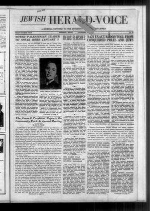 Primary view of object titled 'Jewish Herald-Voice (Houston, Tex.), Vol. 34, No. 30, Ed. 1 Thursday, December 28, 1939'.
