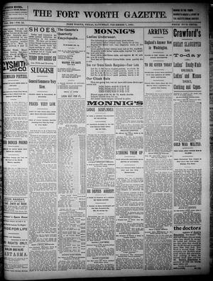 Primary view of object titled 'Fort Worth Gazette. (Fort Worth, Tex.), Vol. 20, No. 12, Ed. 1, Saturday, December 7, 1895'.