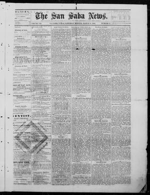 Primary view of object titled 'The San Saba News. (San Saba, Tex.), Vol. 7, No. 27, Ed. 1, Saturday, March 19, 1881'.