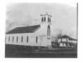 Photograph: [Holy Rosary Catholic Church, white wooden building]
