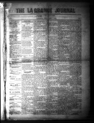 Primary view of object titled 'The La Grange Journal (La Grange, Tex.), Vol. 1, No. 8, Ed. 1 Wednesday, April 7, 1880'.