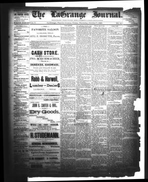 Primary view of object titled 'The La Grange Journal. (La Grange, Tex.), Vol. 7, No. 41, Ed. 1 Thursday, October 7, 1886'.