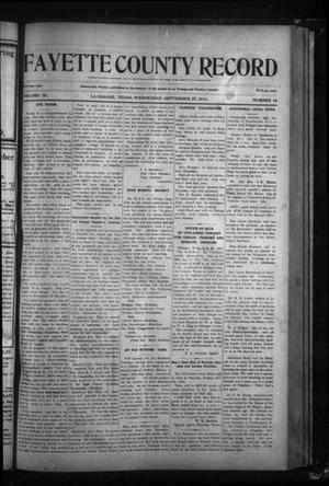 Primary view of object titled 'Fayette County Record (La Grange, Tex.), Vol. 3, No. 13, Ed. 1 Wednesday, September 27, 1911'.