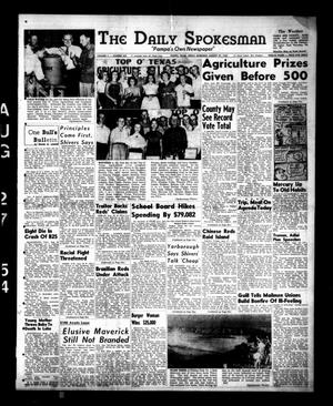 Primary view of object titled 'The Daily Spokesman (Pampa, Tex.), Vol. 3, No. 223, Ed. 1 Friday, August 27, 1954'.